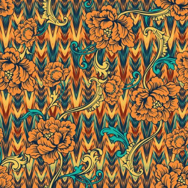 Eklektik kumaş seamless modeli.