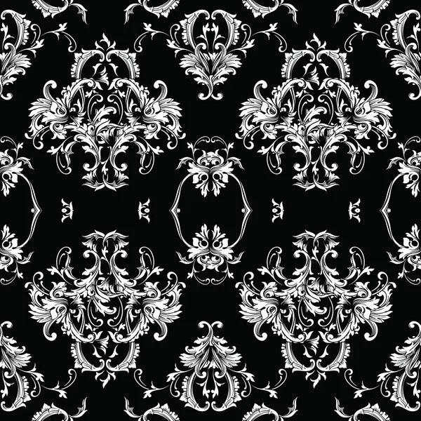 Motif floral baroque — Image vectorielle