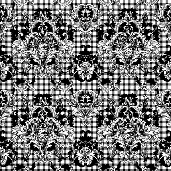 Tissu éclectique plaid motif sans couture — Image vectorielle