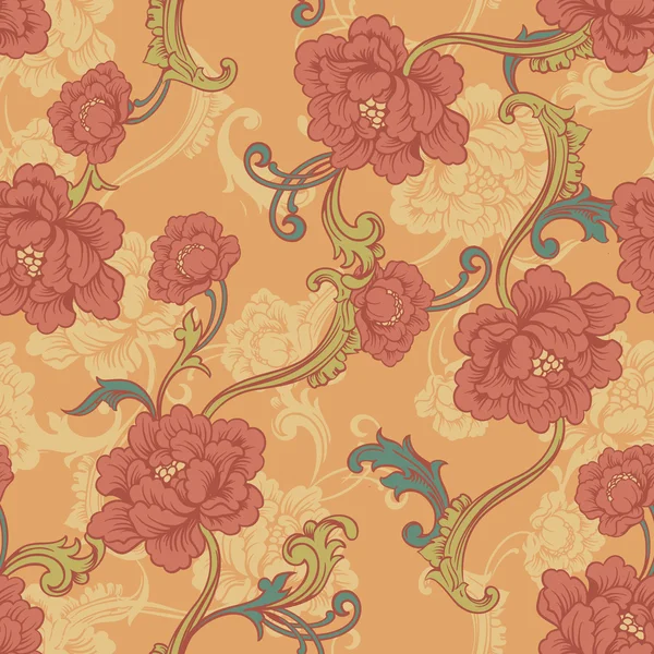 Fond sans couture. Modèle baroque — Image vectorielle