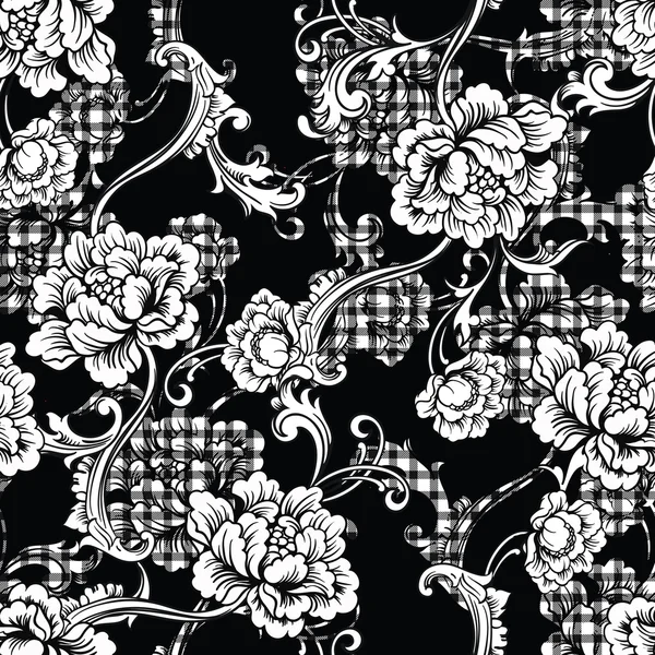Tissu éclectique plaid motif sans couture — Image vectorielle