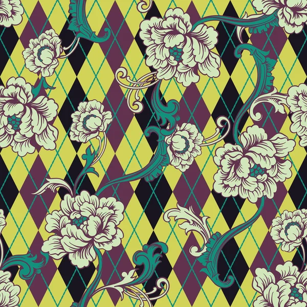 Tissu éclectique motif sans couture . — Image vectorielle