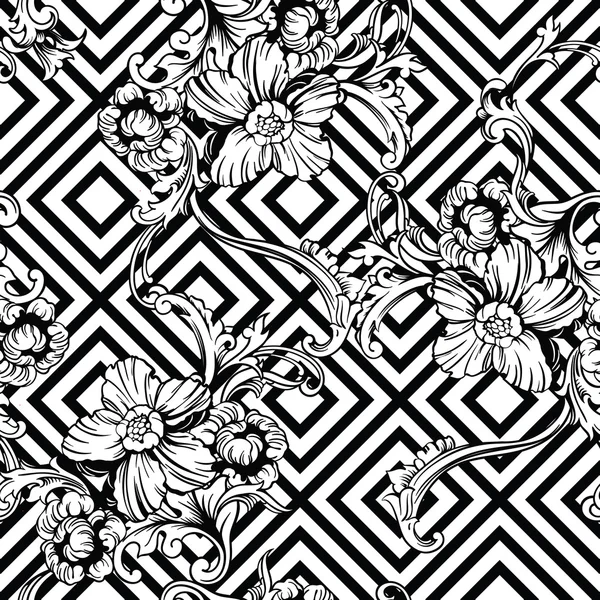 Tissu éclectique motif sans couture — Image vectorielle