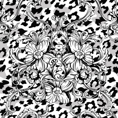 Eklektik kumaş seamless modeli.