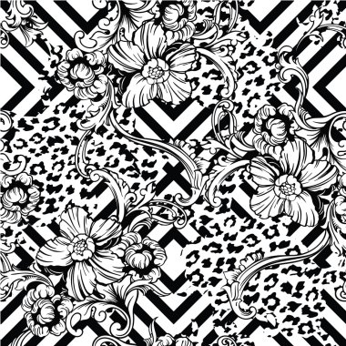 Eklektik kumaş seamless modeli.