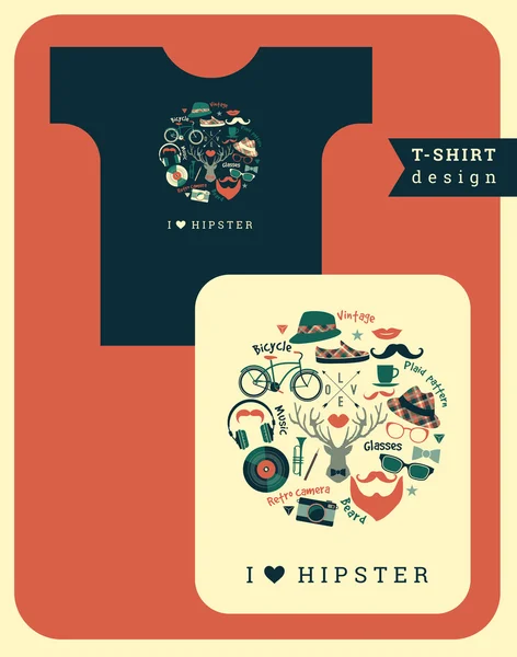 Estilo Hipster na moda — Vetor de Stock