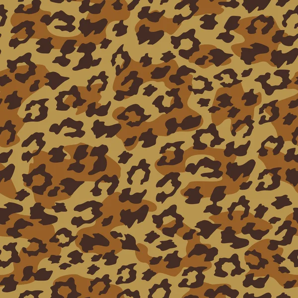 Leopard naadloze achtergrond. — Stockvector