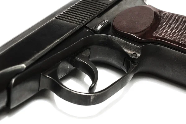 Pistola makarov sistema desmontado aislado sobre fondo blanco — Foto de Stock