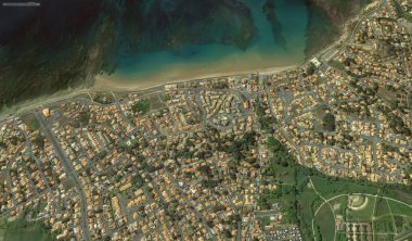 2019 'da Bretigny-sur-Orge' un kıyı, caddeleri ve altyapısı kuş bakışı bir bakış açısıyla ele alındı.