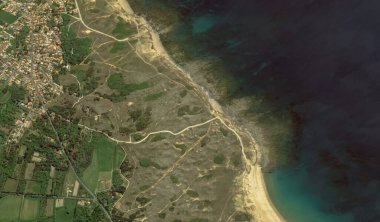 2019 'da Bretigny-sur-Orge' un kıyı, caddeleri ve altyapısı kuş bakışı bir bakış açısıyla ele alındı.