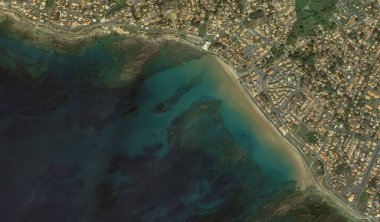 2019 'da Bretigny-sur-Orge' un kıyı, caddeleri ve altyapısı kuş bakışı bir bakış açısıyla ele alındı.