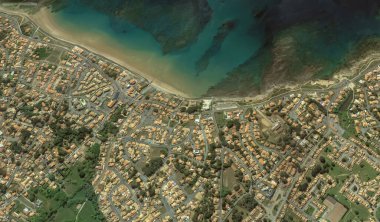 2019 'da Bretigny-sur-Orge' un kıyı, caddeleri ve altyapısı kuş bakışı bir bakış açısıyla ele alındı.