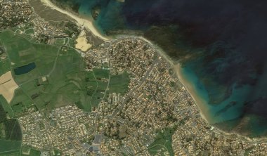 2019 'da Bretigny-sur-Orge' un kıyı, caddeleri ve altyapısı kuş bakışı bir bakış açısıyla ele alındı.