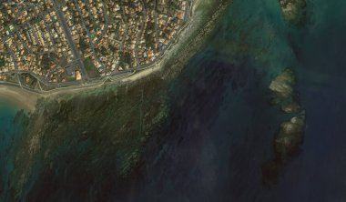 2019 'da Bretigny-sur-Orge' un kıyı, caddeleri ve altyapısı kuş bakışı bir bakış açısıyla ele alındı.