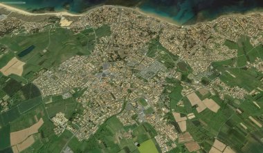 2019 'da Bretigny-sur-Orge' un kıyı, caddeleri ve altyapısı kuş bakışı bir bakış açısıyla ele alındı.