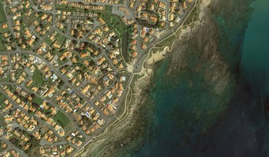 2019 'da Bretigny-sur-Orge' un kıyı, caddeleri ve altyapısı kuş bakışı bir bakış açısıyla ele alındı.