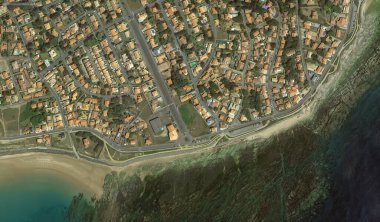 2019 'da Bretigny-sur-Orge' un kıyı, caddeleri ve altyapısı kuş bakışı bir bakış açısıyla ele alındı.