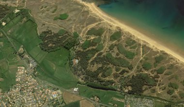 2019 'da Bretigny-sur-Orge' un kıyı, caddeleri ve altyapısı kuş bakışı bir bakış açısıyla ele alındı.