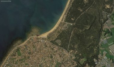 2019 'da Bretigny-sur-Orge' un kıyı, caddeleri ve altyapısı kuş bakışı bir bakış açısıyla ele alındı.