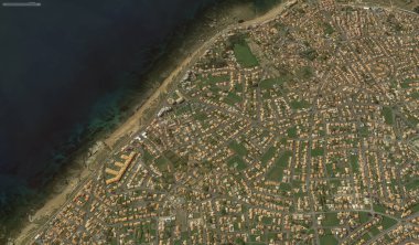 2019 'da Bretigny-sur-Orge' un kıyı, caddeleri ve altyapısı kuş bakışı bir bakış açısıyla ele alındı.