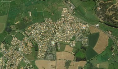 2019 'da Bretigny-sur-Orge' un kıyı, caddeleri ve altyapısı kuş bakışı bir bakış açısıyla ele alındı.