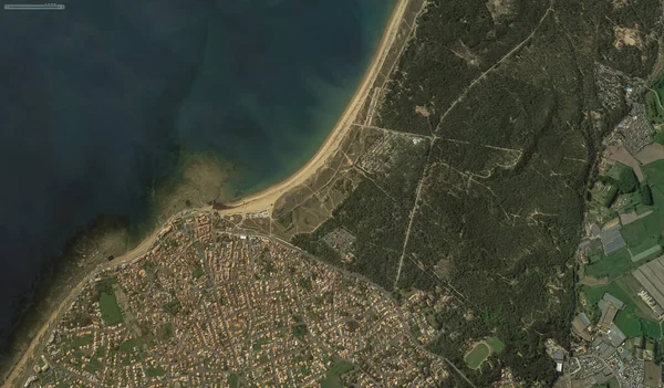 2019 'da Bretigny-sur-Orge' un kıyı, caddeleri ve altyapısı kuş bakışı bir bakış açısıyla ele alındı.