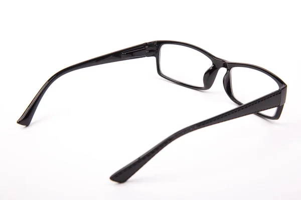 Stylish Glasses Black Frames White Background — Φωτογραφία Αρχείου