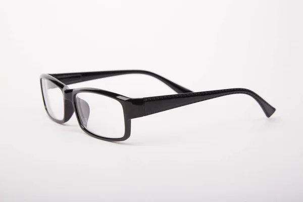 Stylish Glasses Black Frames White Background — Φωτογραφία Αρχείου