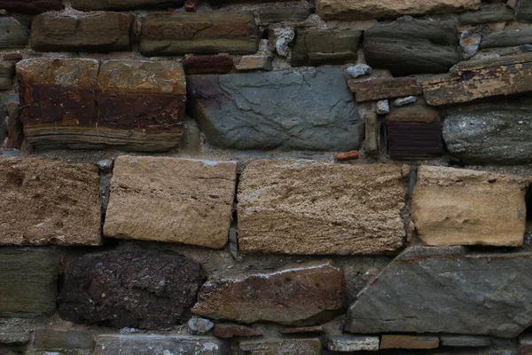 Hintergrund Textur Einer Alten Steinburg Mauer — Stockfoto