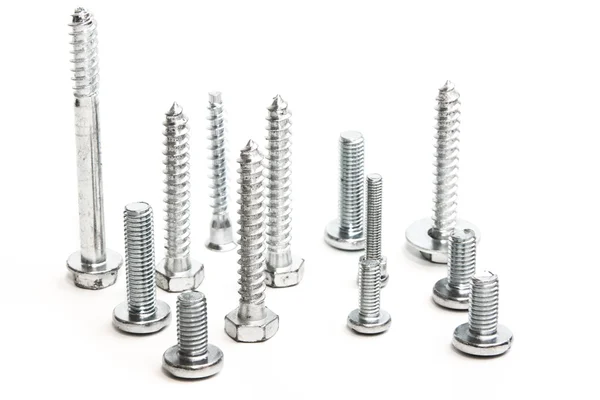Bolts on a white background — Stock Photo, Image