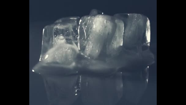 Zeitraffer des Schmelzens von Eiswürfeln — Stockvideo