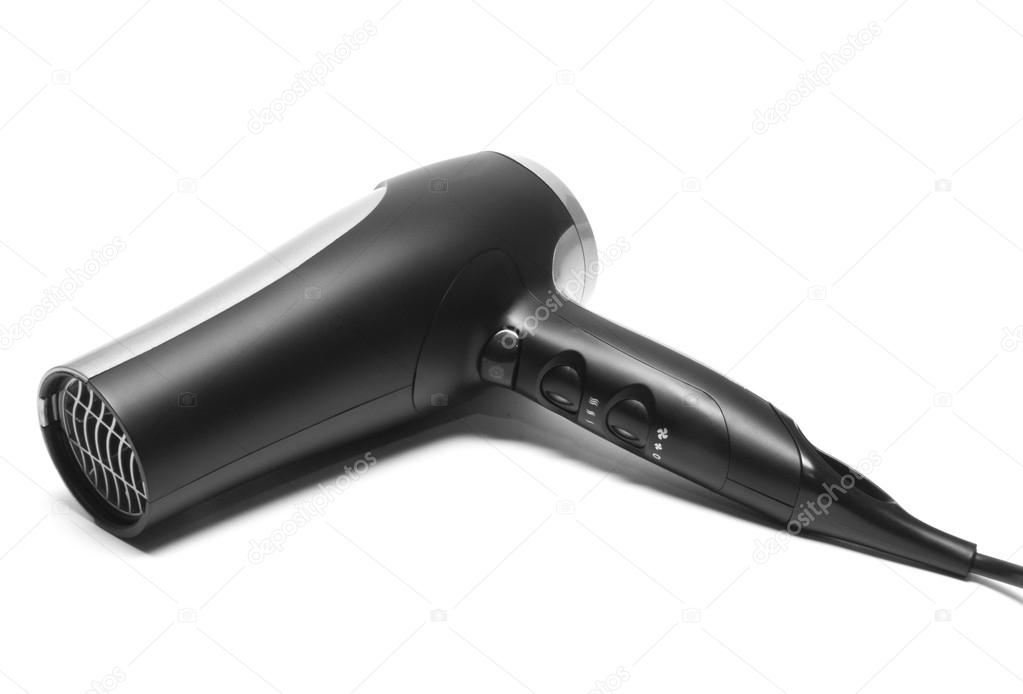 Hair dryer isolated on white