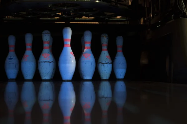 Bowling ve onların yansıması için beyaz şeker — Stok fotoğraf
