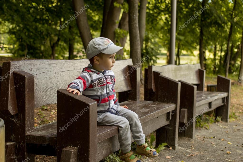 Small Boy On The Bench Stock Photo C Dimonich 85785716