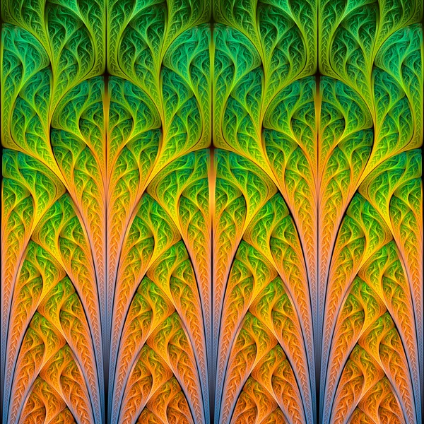 Green-orange interlacing pattern — Stock Photo, Image