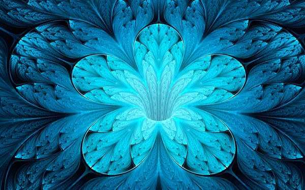 Fiore di mosaico blu Foto Stock