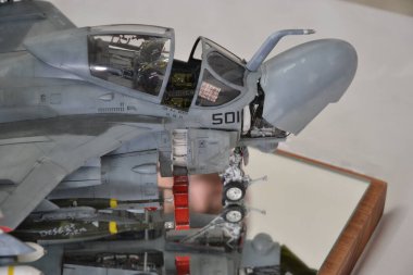 Askeri savaş uçakları, çöl fırtınası savaş manzarasında kullanılan model plastikler kokpit, plastik model, seçici odak, Brezilya Güney Amerika, seçici odak noktası,