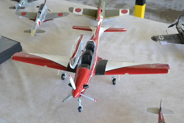 Έκθεση Πλαστικών Μοντέλων Αεροσκαφών Από Air Demonstration Squadron Plastimelismo Είναι — Φωτογραφία Αρχείου