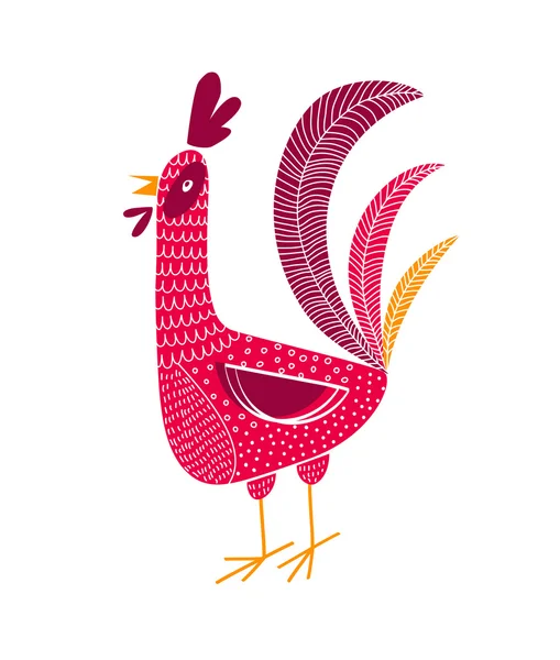 Vector illustration of a rooster - a symbol of the year 2017. — Stock Vector