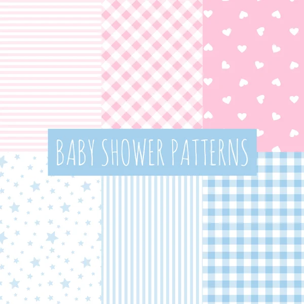 Baby shower: set of vector backgrounds. — Stock Vector