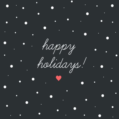 Kar taneleri ile tebrik kartı. Vektör. 