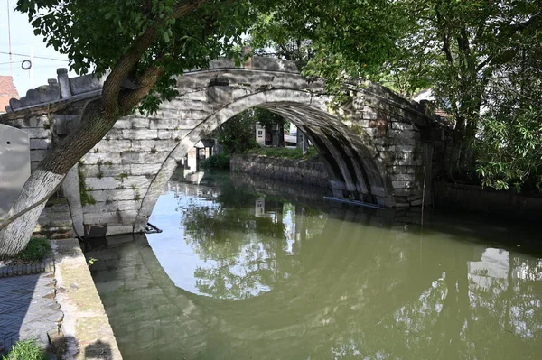 Brücke Der Antiken Wasserstadt Jinze Bei Shanghai China — Stockfoto