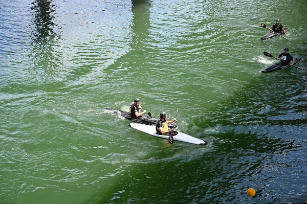 Competing at water sports in downtown Austin at Lady Bird lake and enjoying the nice weather