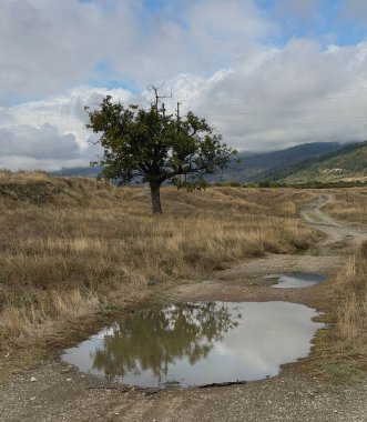 Exploring the area in the foothills of the Balkan mountains in Central Bulgaria - views from the autumn landscape in the region