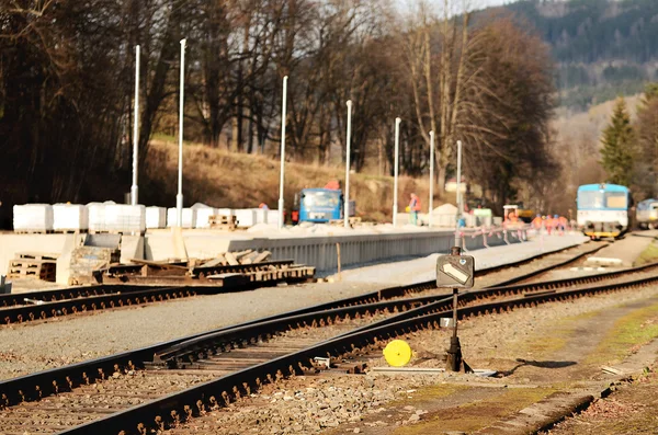 Reconstruction of the railway station — Stock Photo, Image