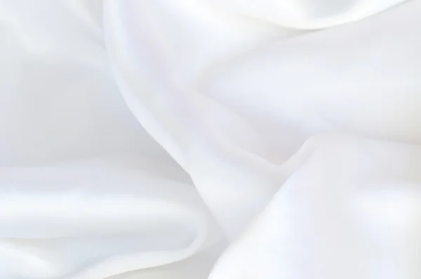 Smooth elegant white silk, satin fabric background texture — Stock Photo, Image