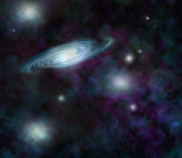Starfield με φόντο γαλαξία — Φωτογραφία Αρχείου
