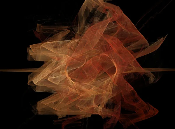 Orange abstract fractal effect light background — Stock Photo, Image