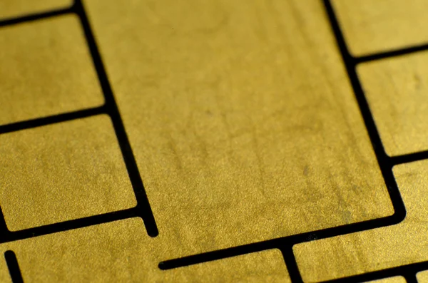 Makro-Detail des Debitkarten-Chips — Stockfoto