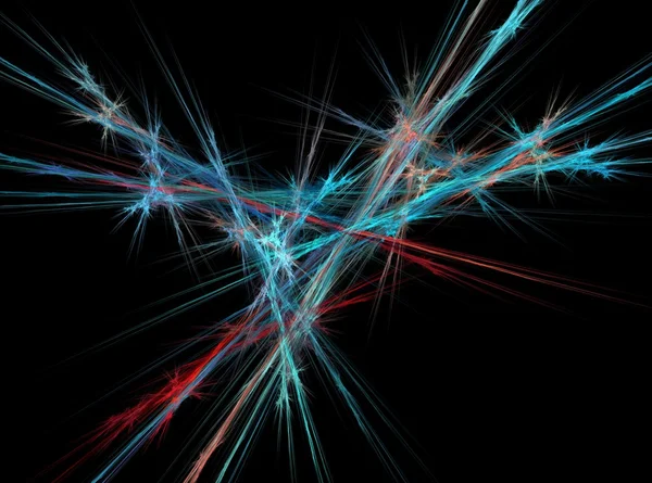 Fondo de luz de efecto fractal abstracto azul marino y rojo — Foto de Stock